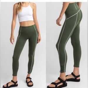NWT Free People You are A Peach Green Moss Leggings